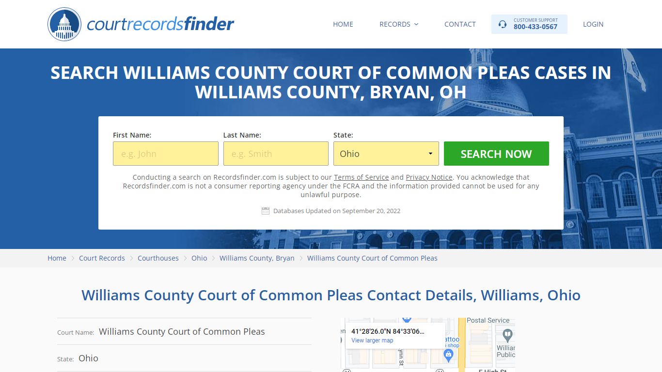 Williams County Court of Common Pleas Case Search - Williams County, OH ...